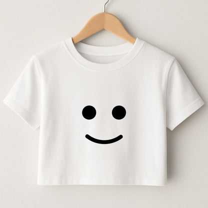 Brick Face Smile Crop Top