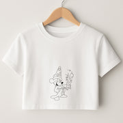 Wizard Mickey Blue Crop Top 1