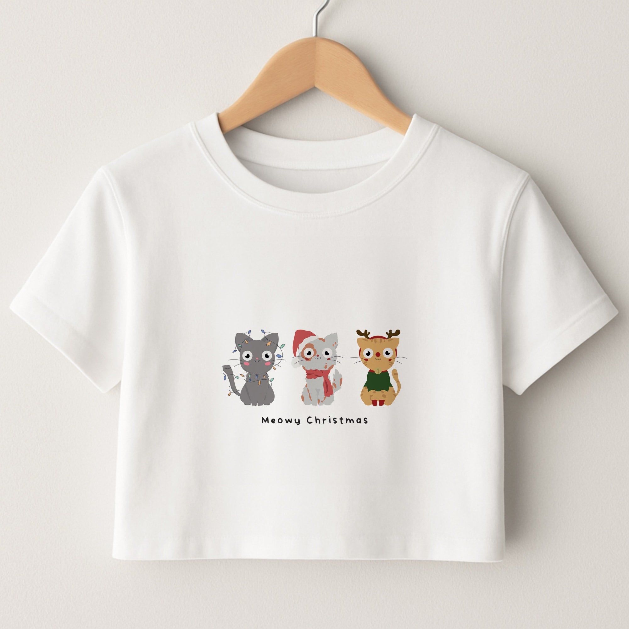 Meowy Christmas  Crop Top