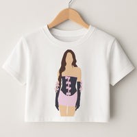 Pink Hearts - Olivia Crop Top