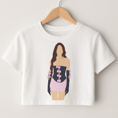 Pink Hearts - Olivia Crop Top