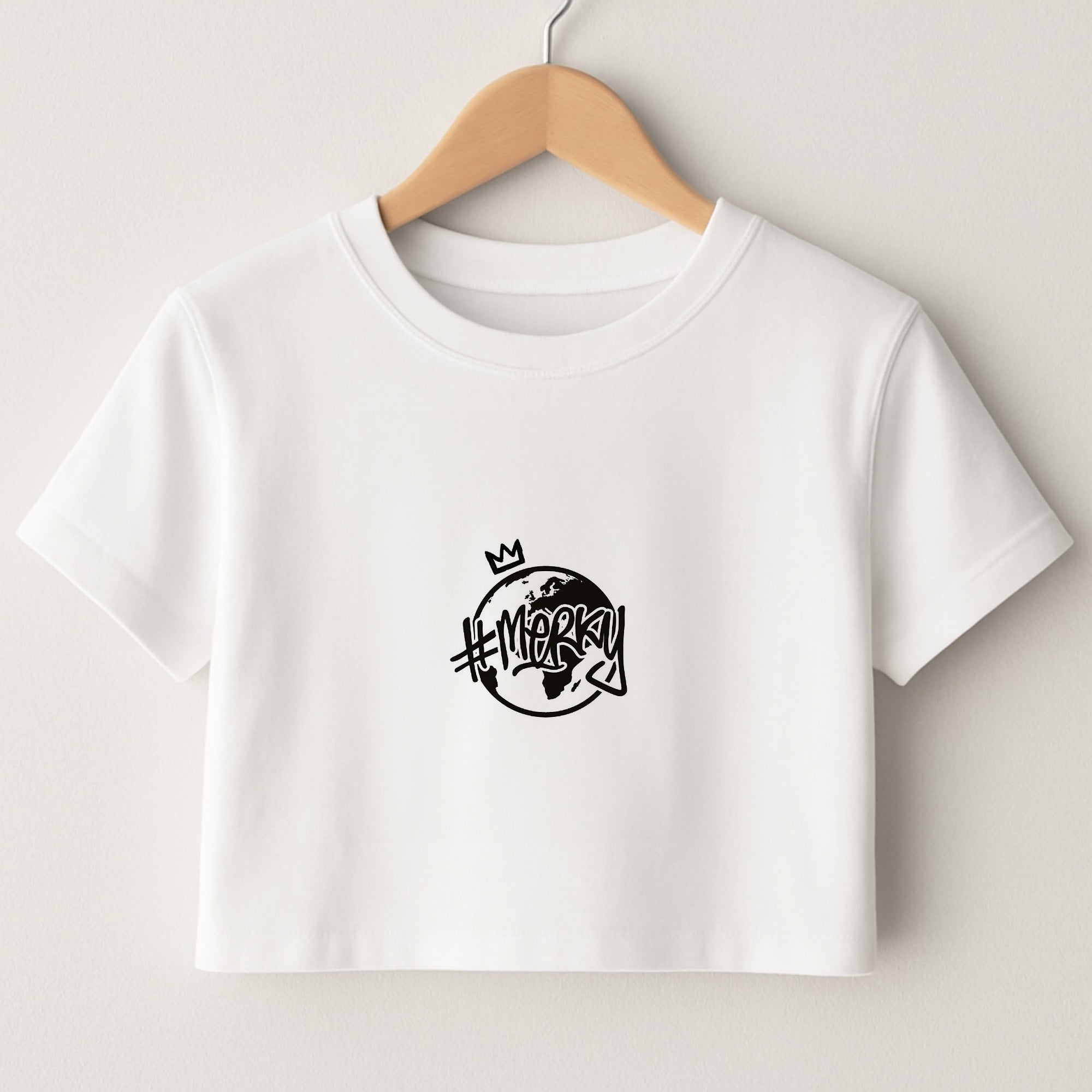 Hashtag Merky Globe Crop Top