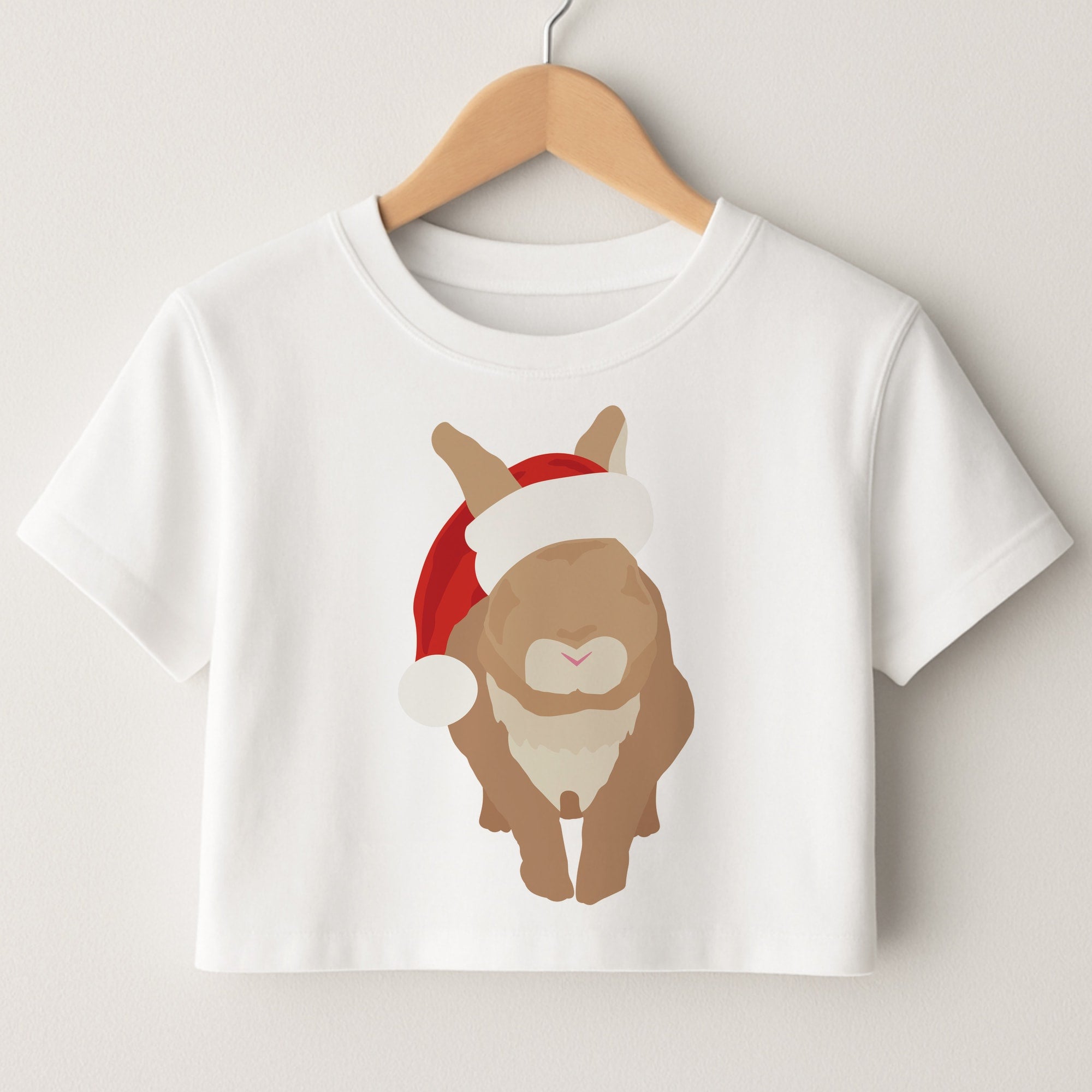 Rabbit Christmas Ears Crop Top