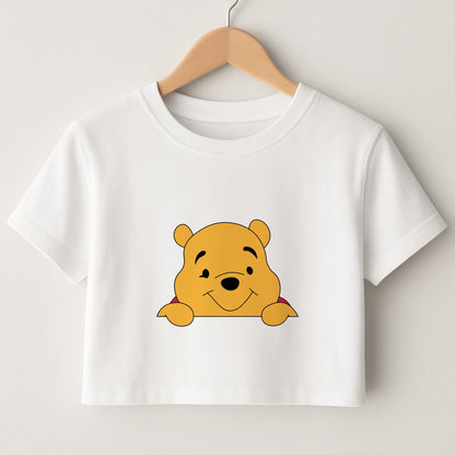 Cute Bear Leaning Crop Top