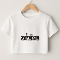 I Am Steve Crop Top
