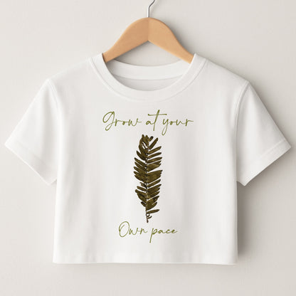 Grow At Your Own Pace Fern Crop Top