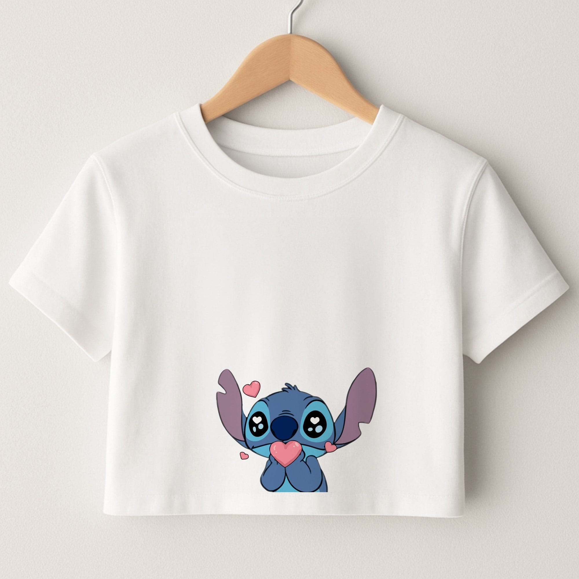 Cute Alien Blue Crop Top