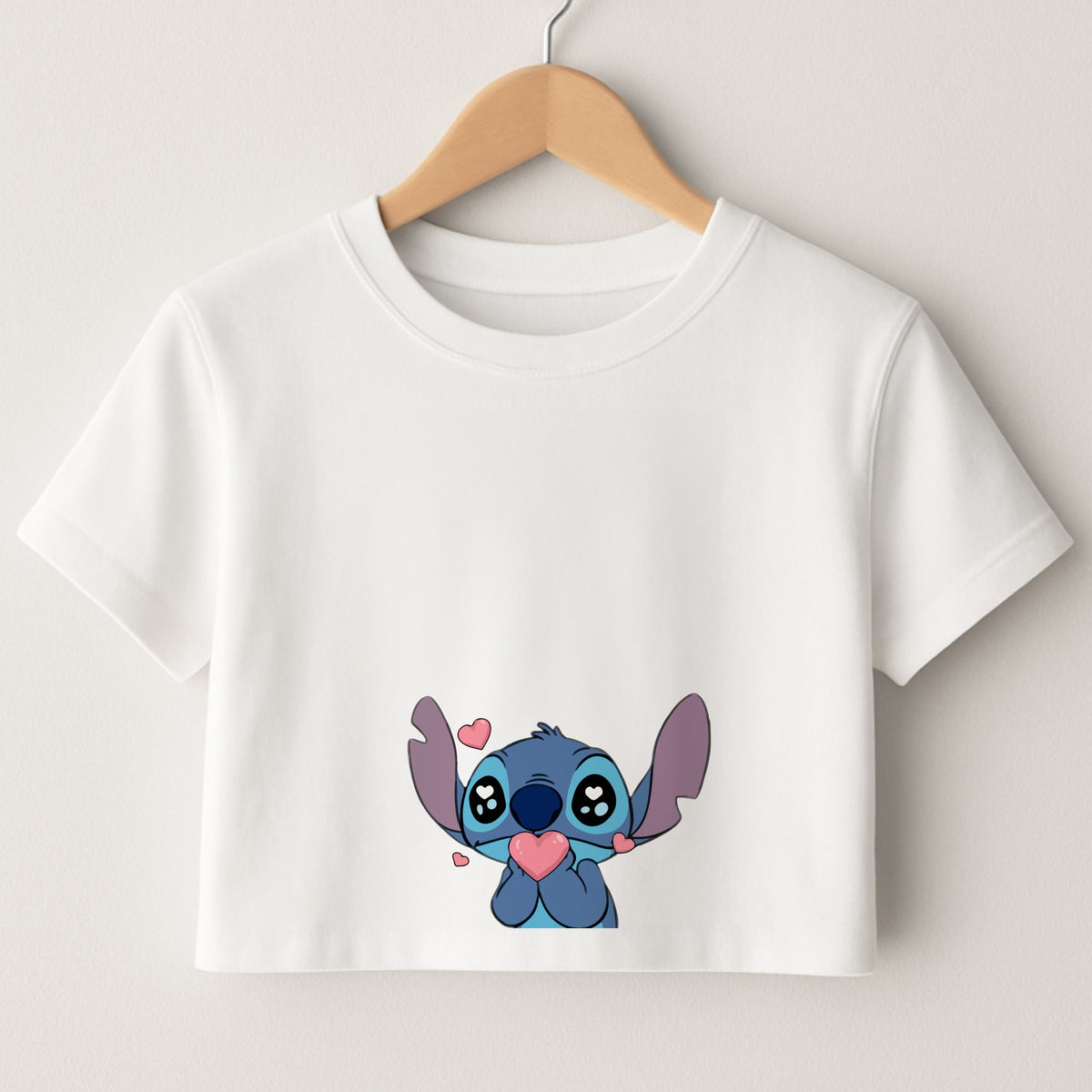 Cute Alien Blue Crop Top