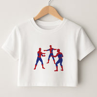 Spider Hero Pointing Meme Crop Top