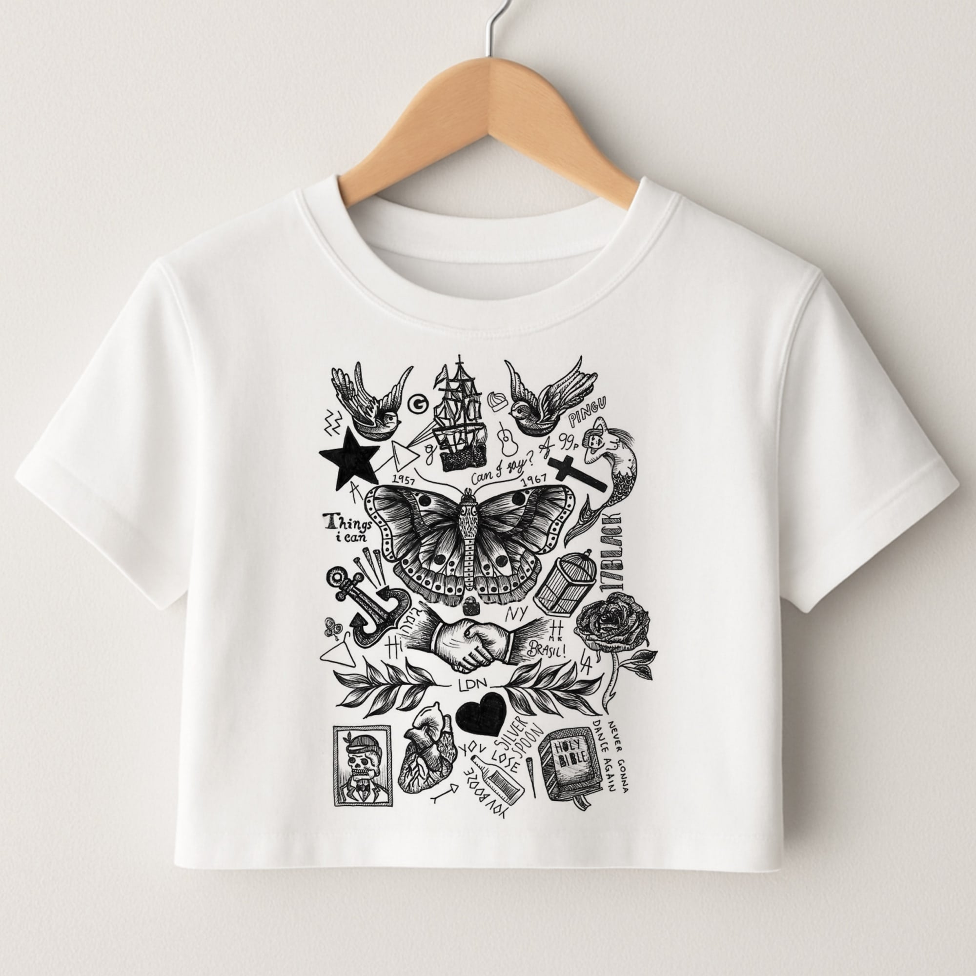 Harry Tattoos Crop Top