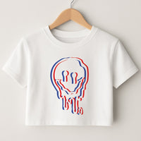 Red Smiley - Juice Crop Top
