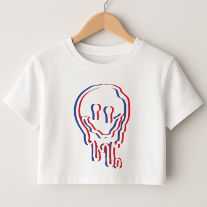 Red Smiley - Juice Crop Top