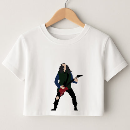 Eddie Munson Playing Guitar Crop Top