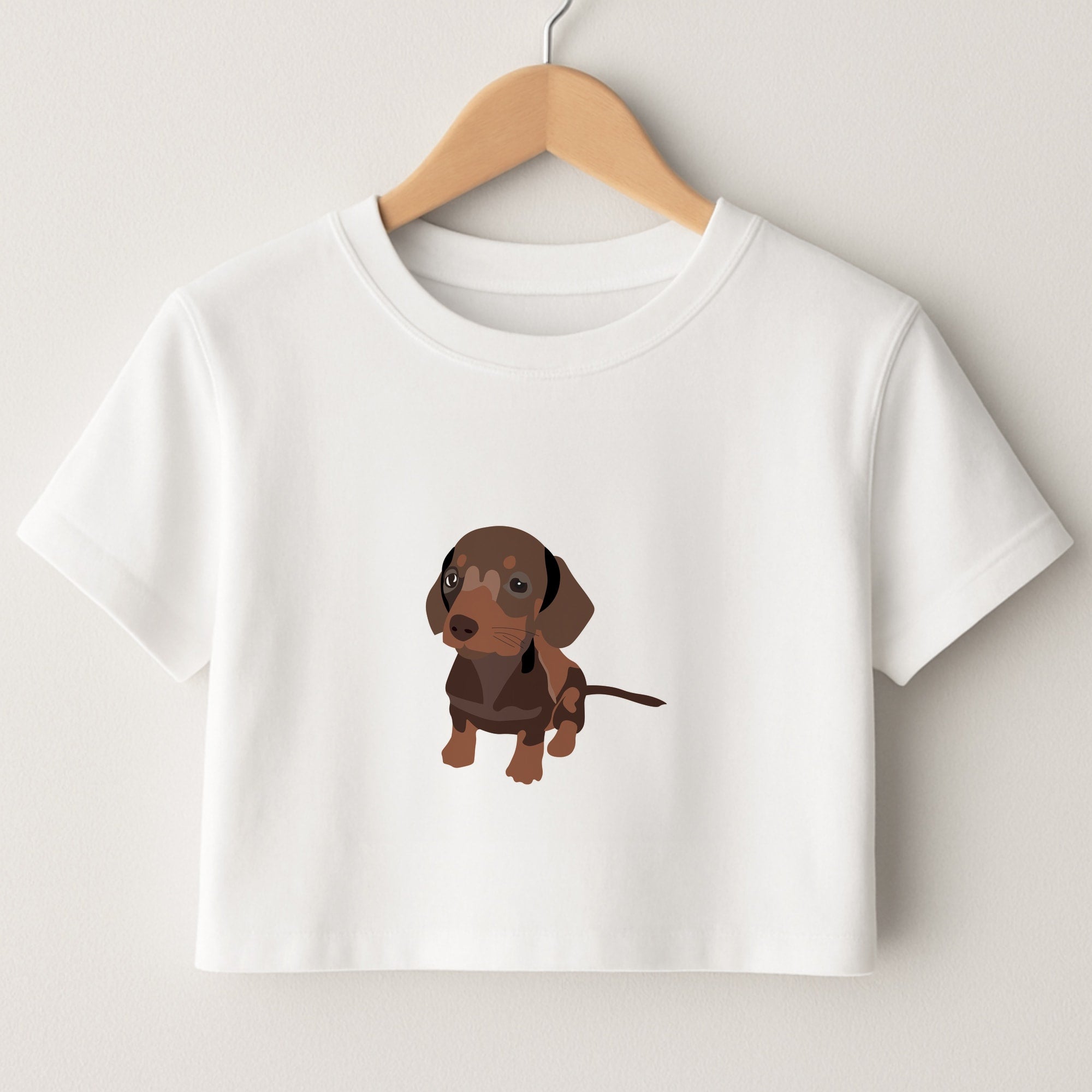 Brown - Dachshunds Crop Top