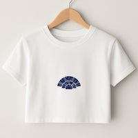 Blue Design Crop Top