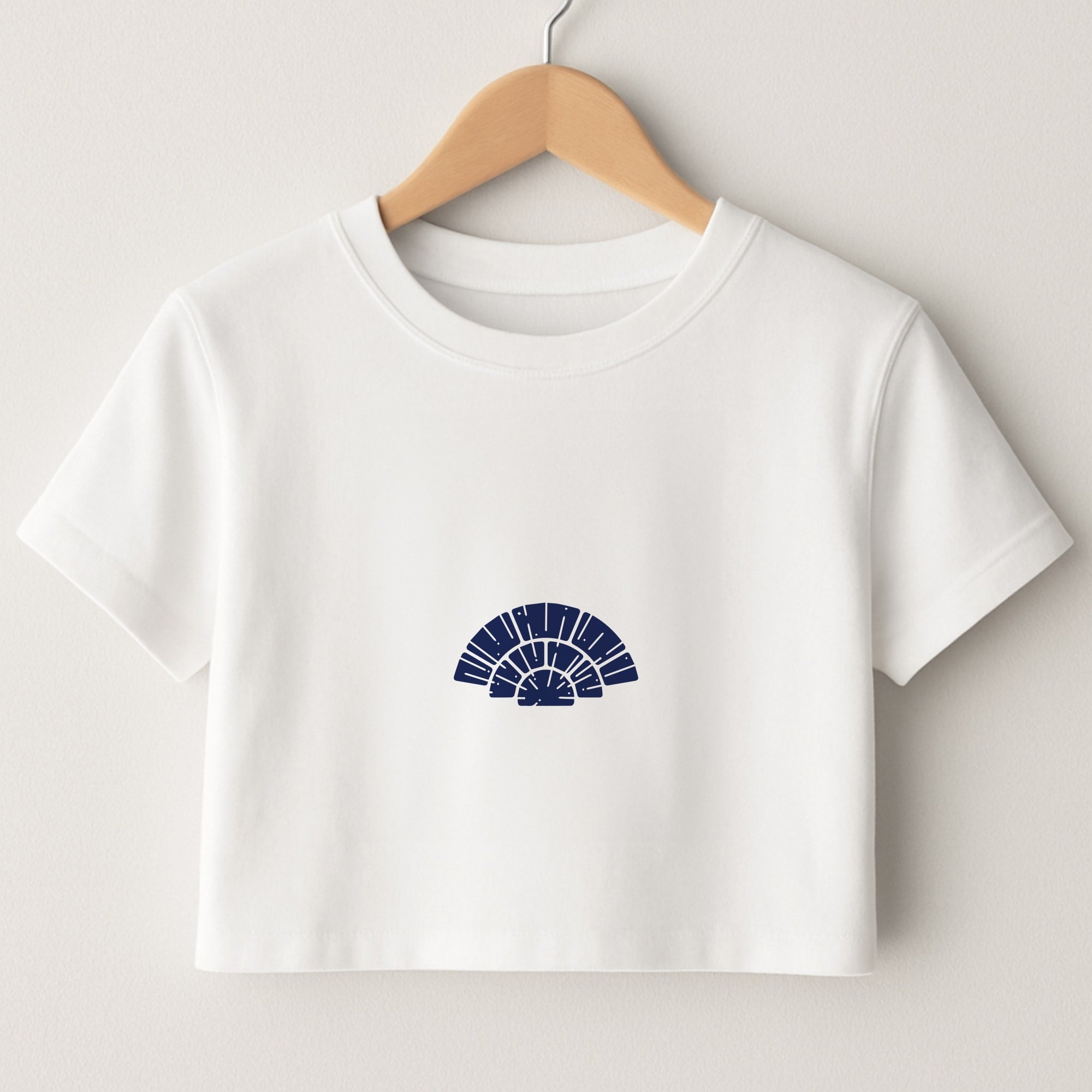 Blue Design Crop Top