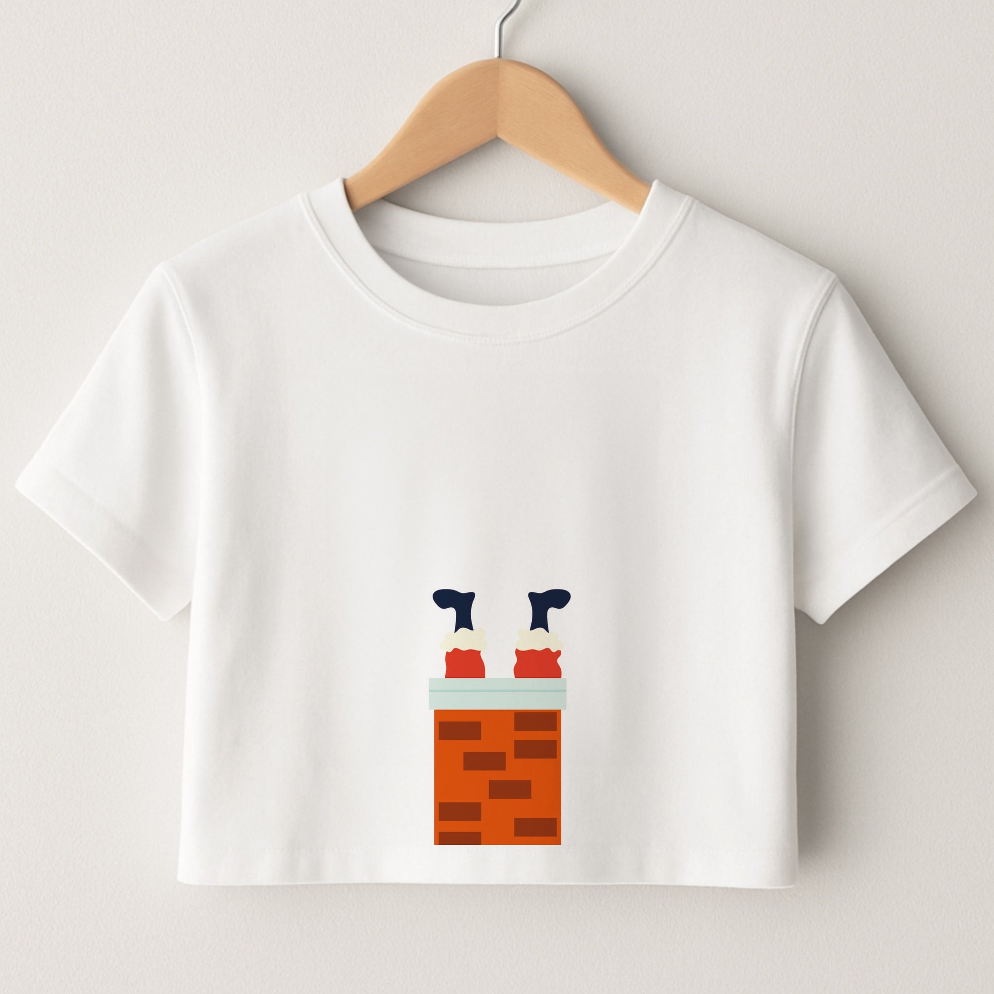 Santa Stuck In A Chimney - Christmas Crop Top