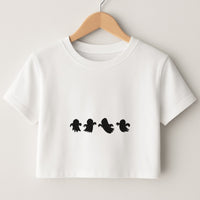 Halloween Pattern 8 Crop Top