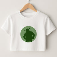 Green Ogre Outline Crop Top