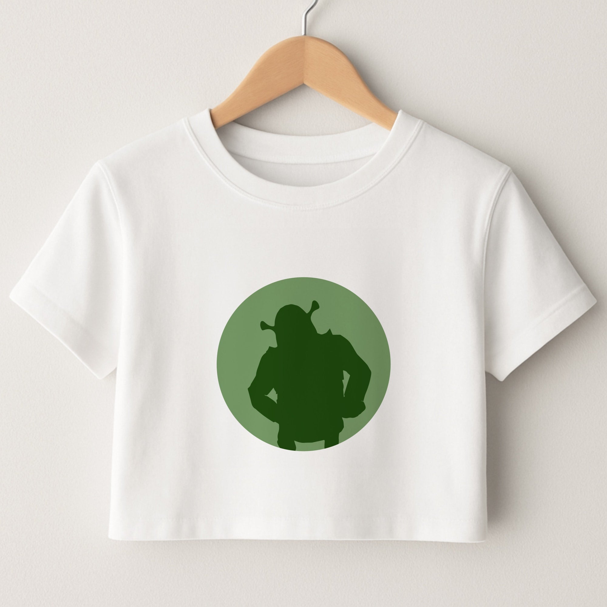 Green Ogre Outline Crop Top