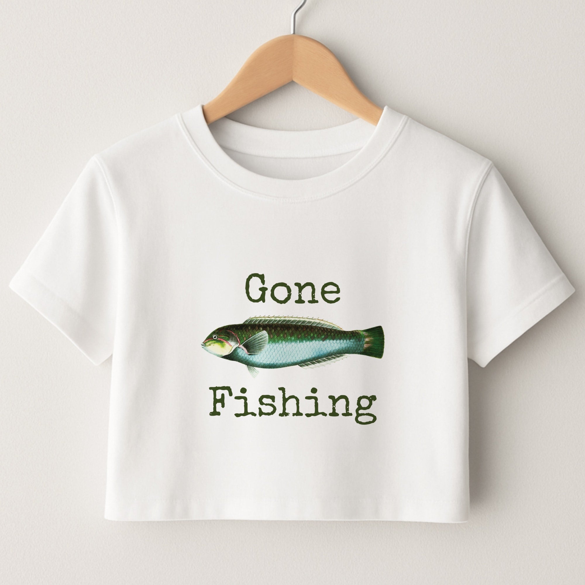 Gone Fishing  Crop Top