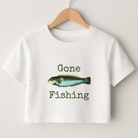 Gone Fishing  Crop Top