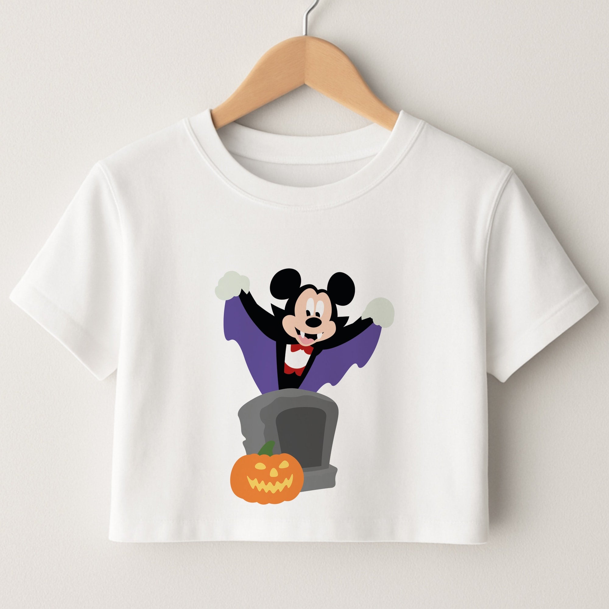 Vampire Mouse Halloween Crop Top