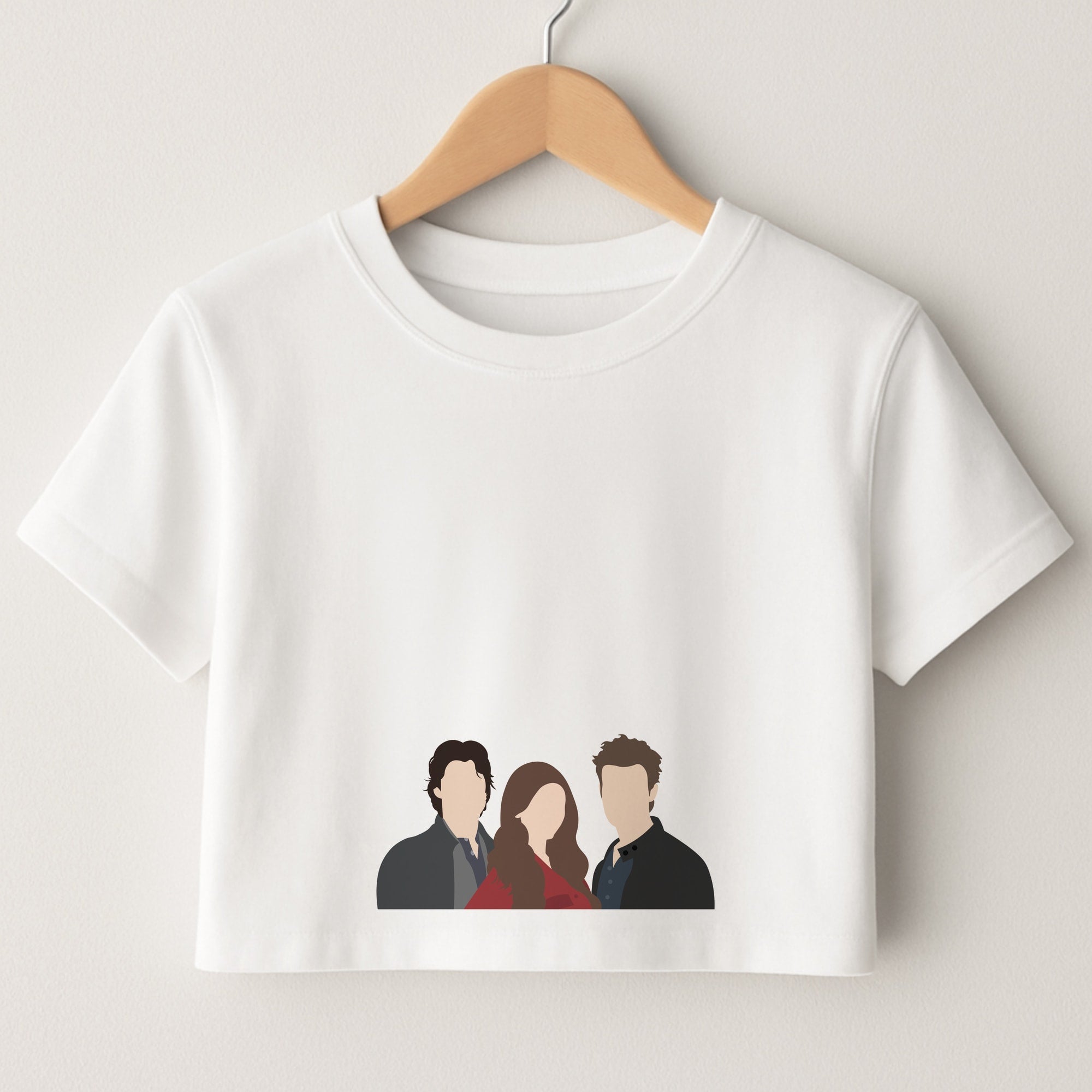 Elena, Damon And Stefan - VD Crop Top