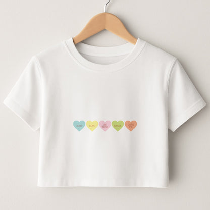 Love Hearts- Valentine's Day Crop Top
