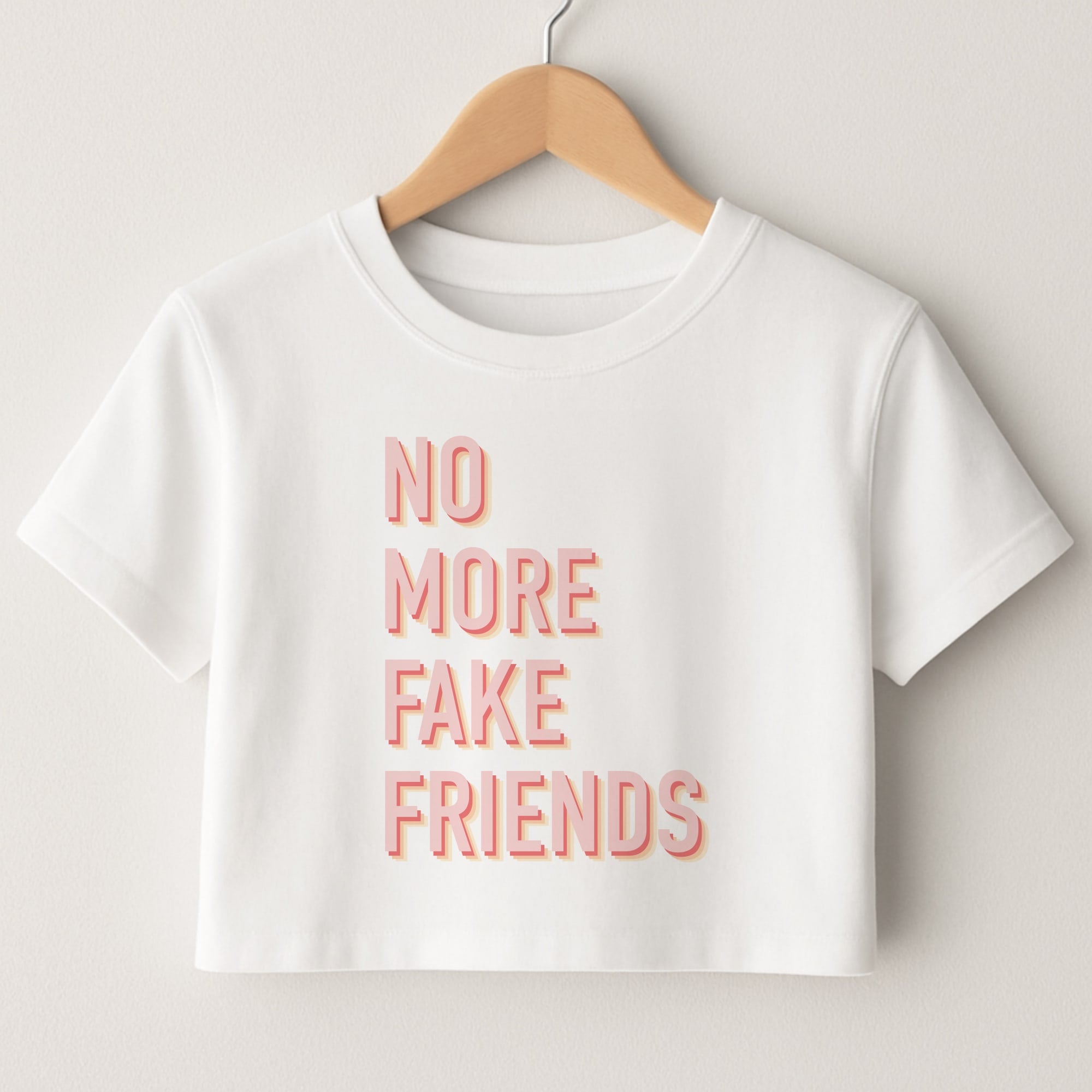 No More Fake Friends Crop Top