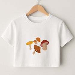 Mushroom Pattern - Autumn  Crop Top