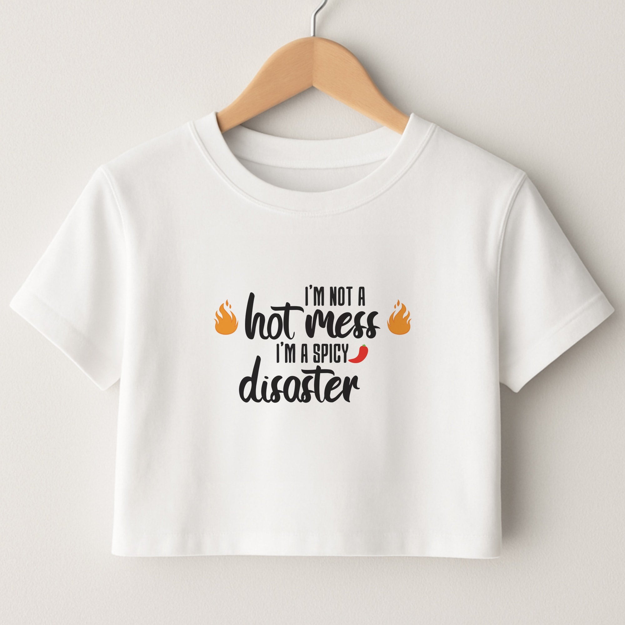 I'm A Spicy Disaster - Funny Quotes Crop Top