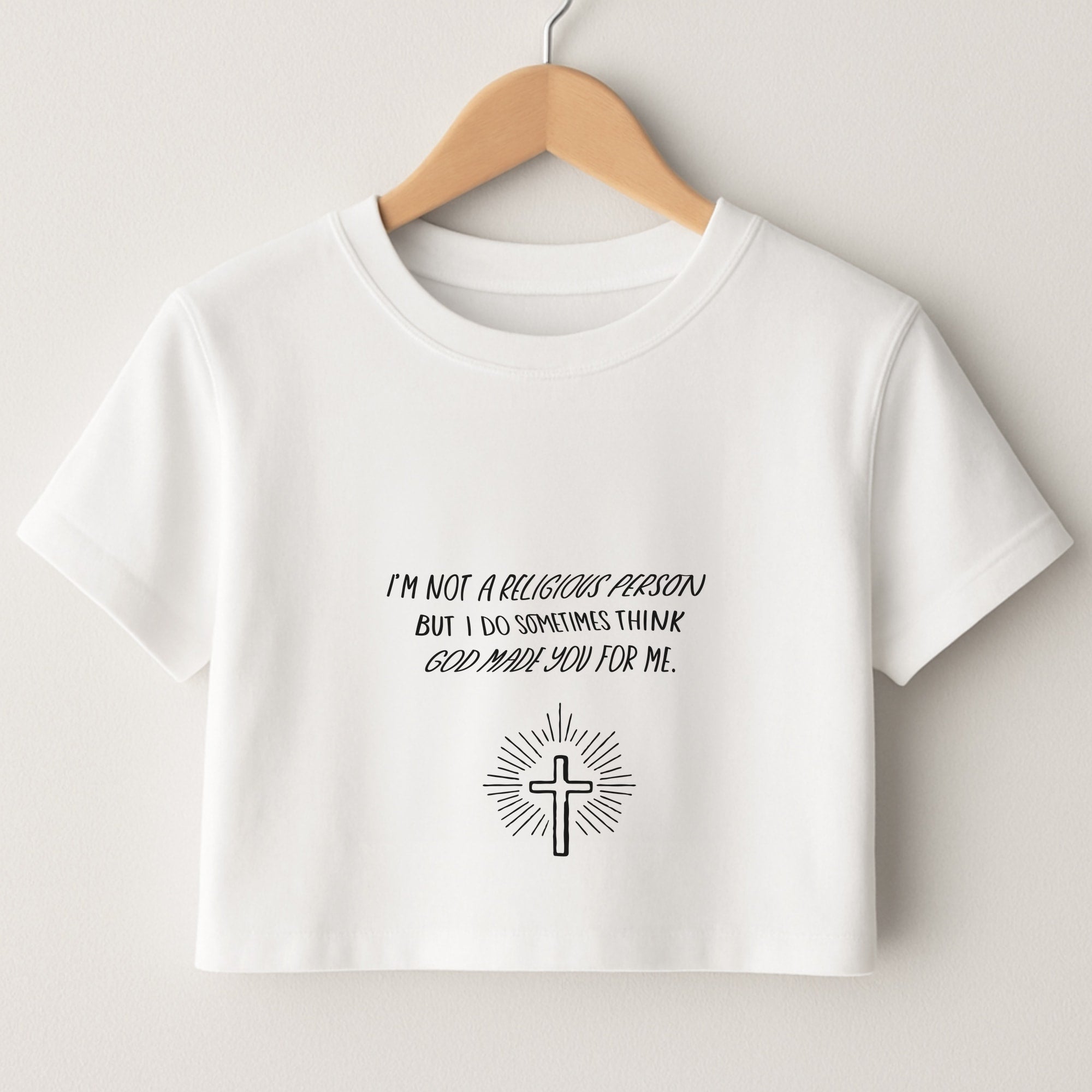 I'm Not A Religious Person Crop Top