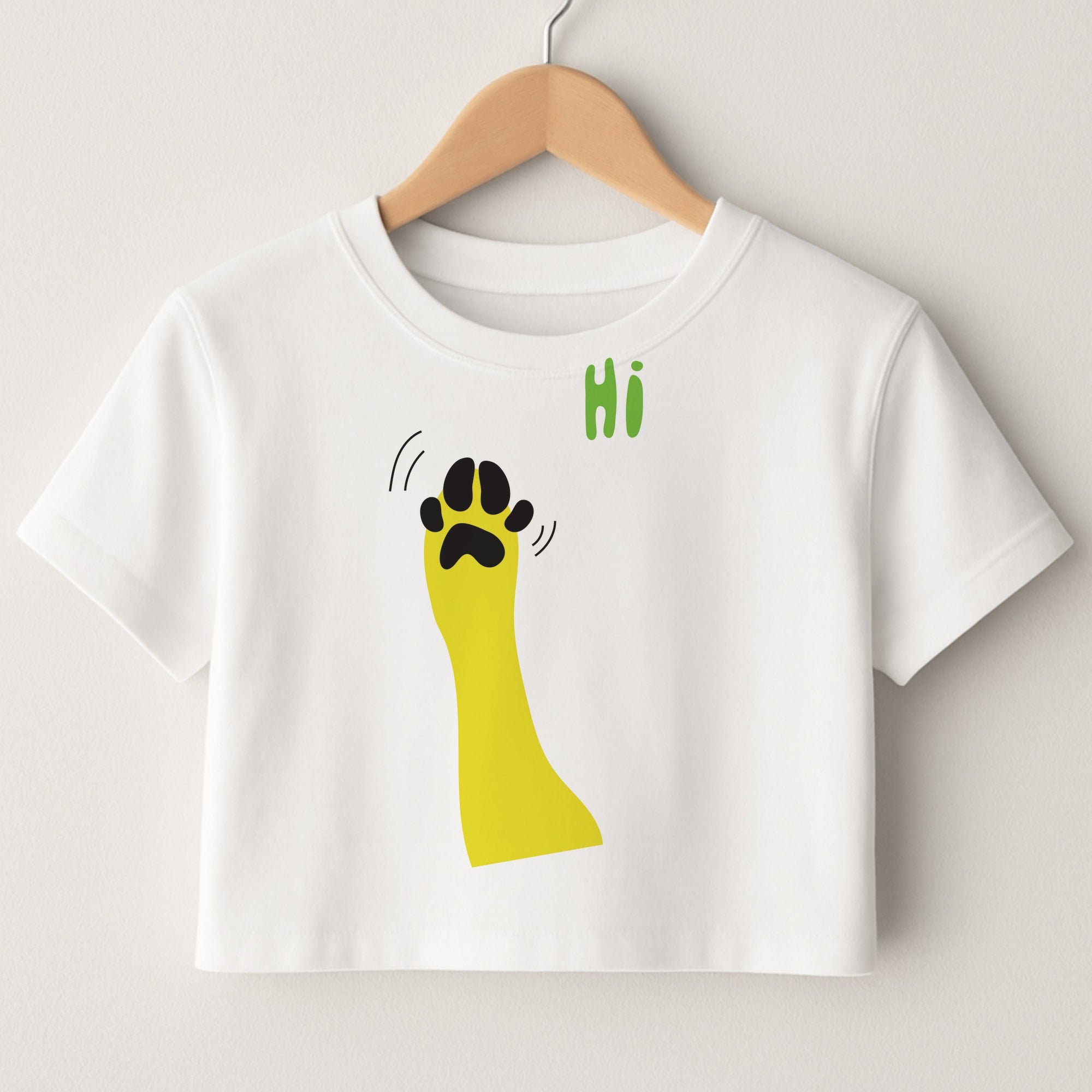 Hi - Dog Patterns Crop Top