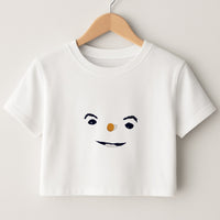 Snowman Crop Top