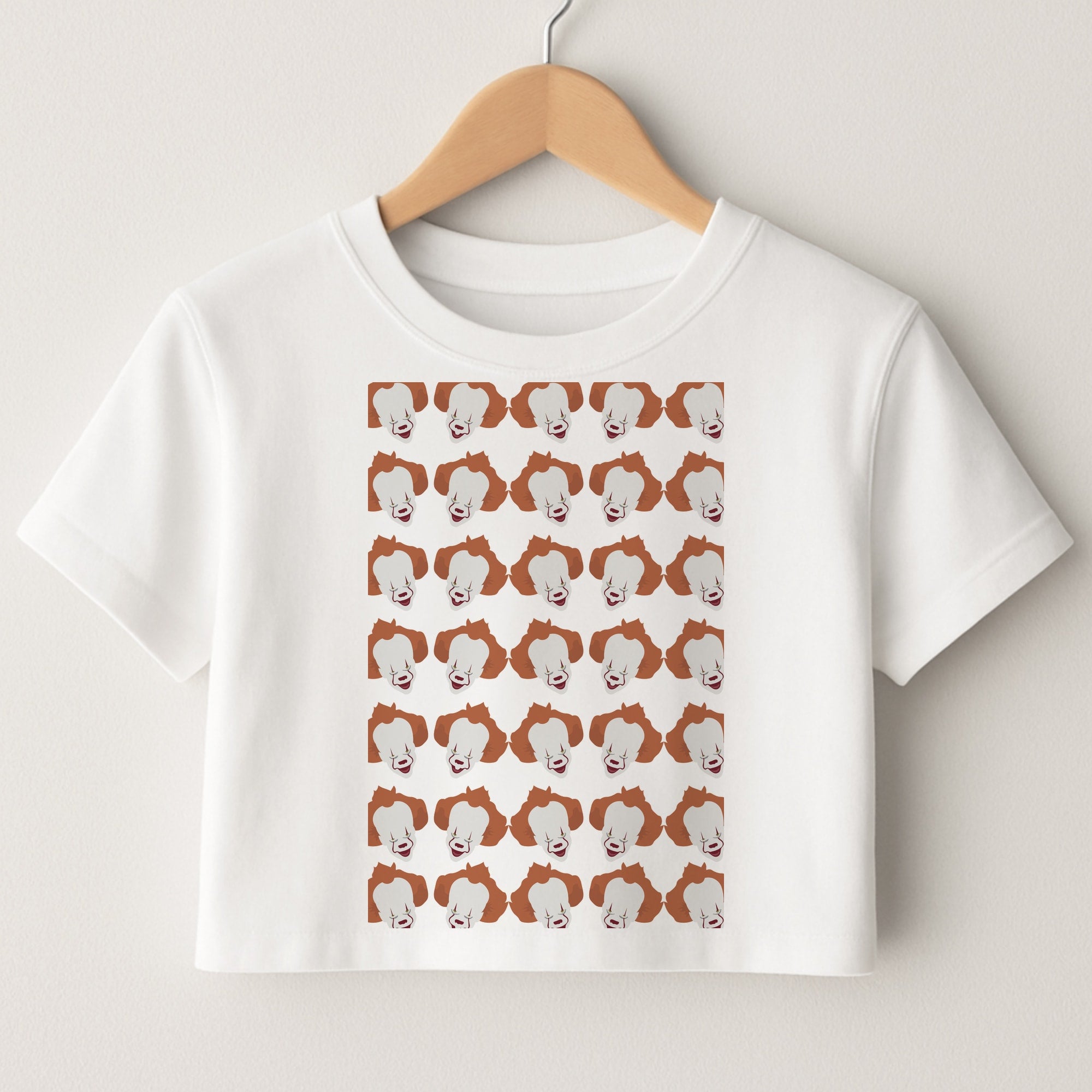 Clown Pattern Crop Top