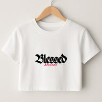 Glitter Blessed Crop Top