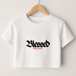Glitter Blessed Crop Top