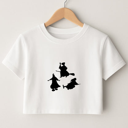 Witches Outline - Hocus Halloween Crop Top