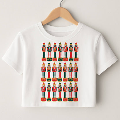 Nutcracker - Christmas Patterns Crop Top