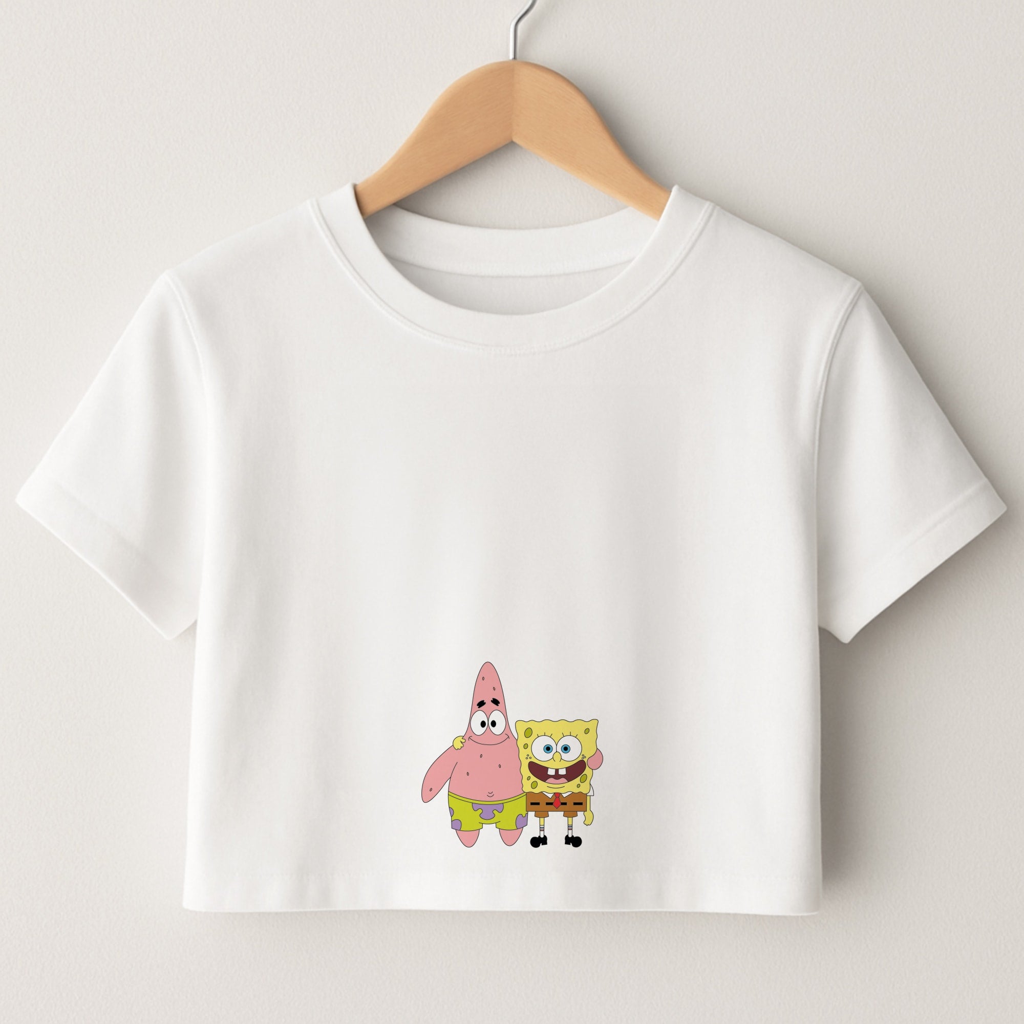 Patrick And Sponge Crop Top