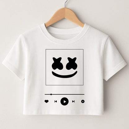 Helmet DJ Album Cover Crop Top