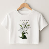 La Vie Est Belle - Clean Girl Aesthetic Crop Top