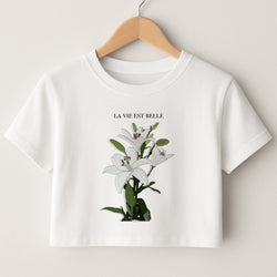 La Vie Est Belle - Clean Girl Aesthetic Crop Top