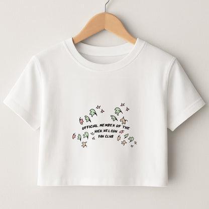 Official Member Of The Nick Nelson Fan Club - Heart TV Crop Top
