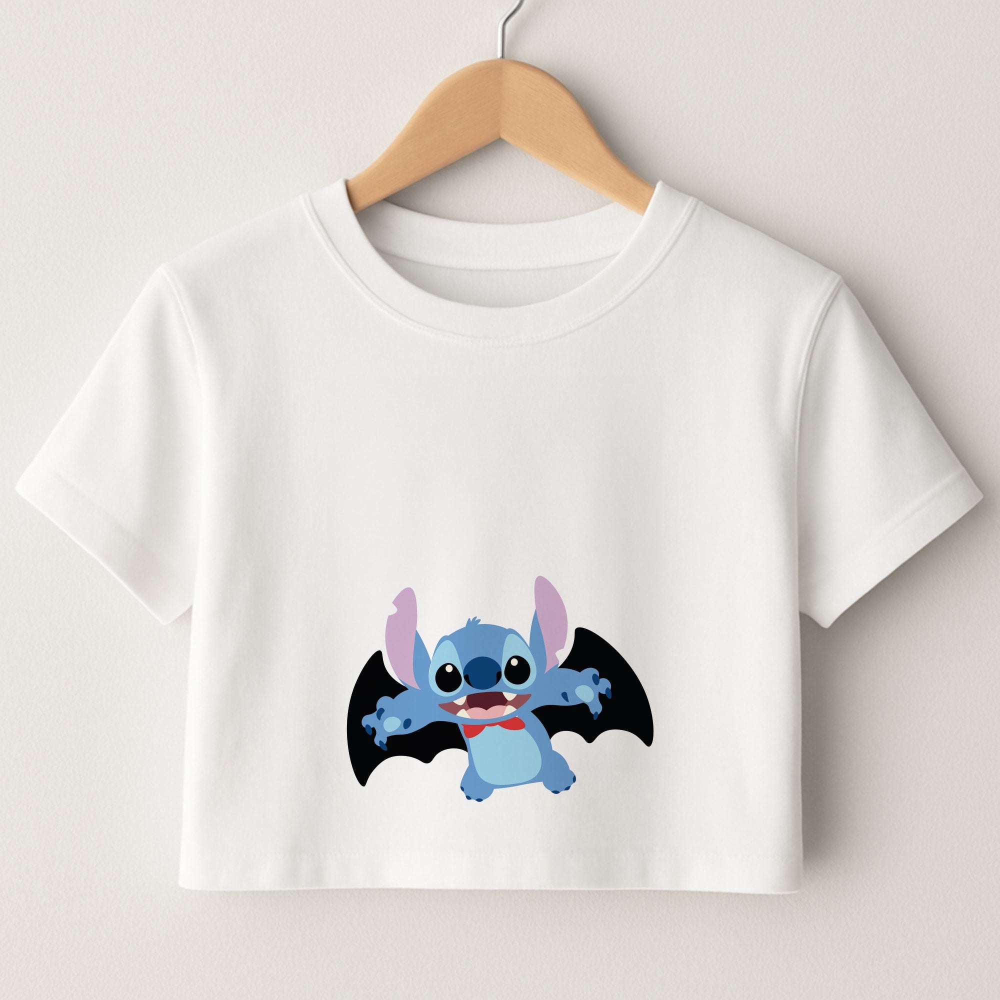 Vampire Alien Blue Halloween Crop Top