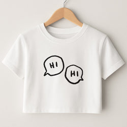 Hi Hi - Heart TV Crop Top