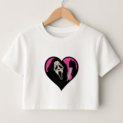 Heart face - Halloween Crop Top