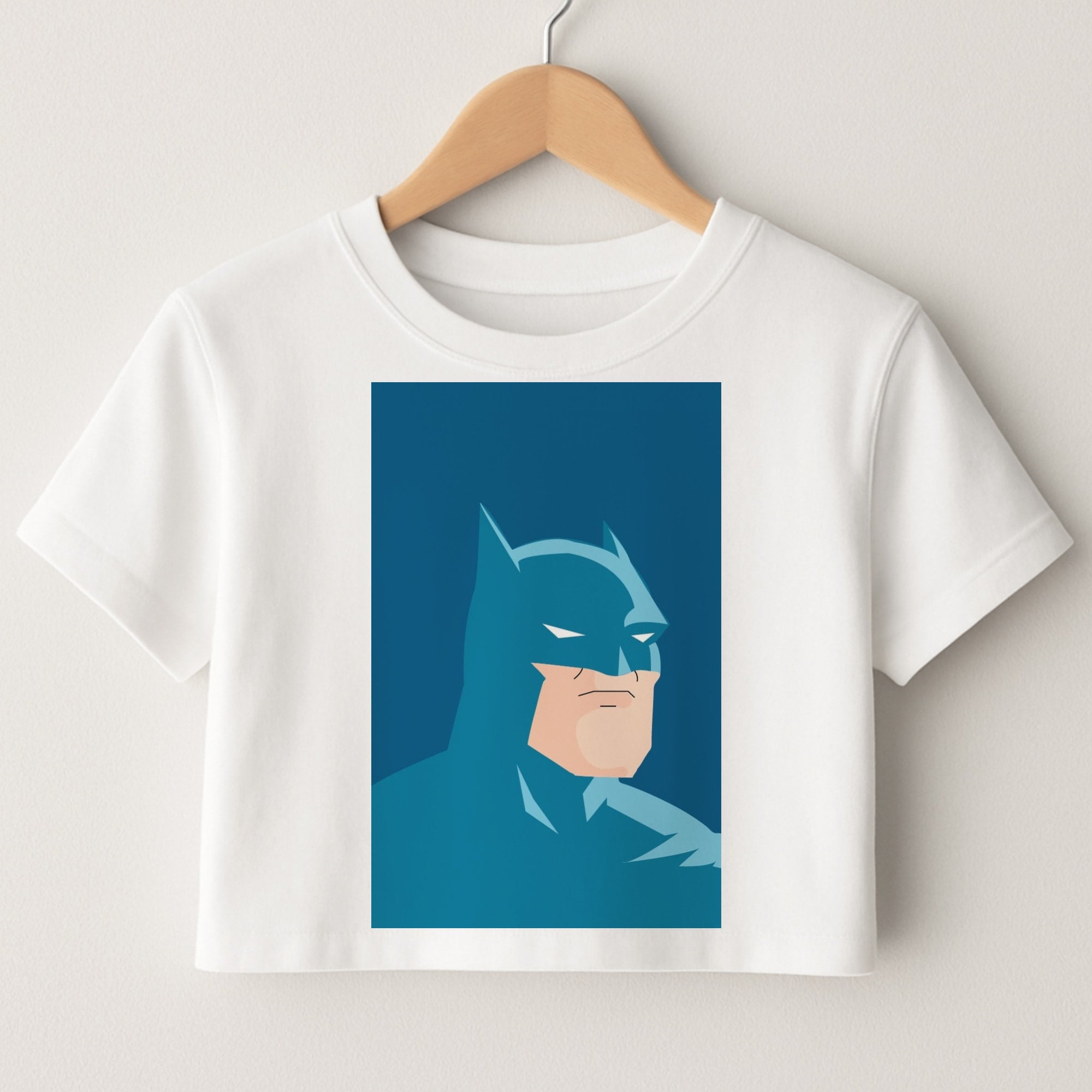 Blue Bat Superhero Crop Top