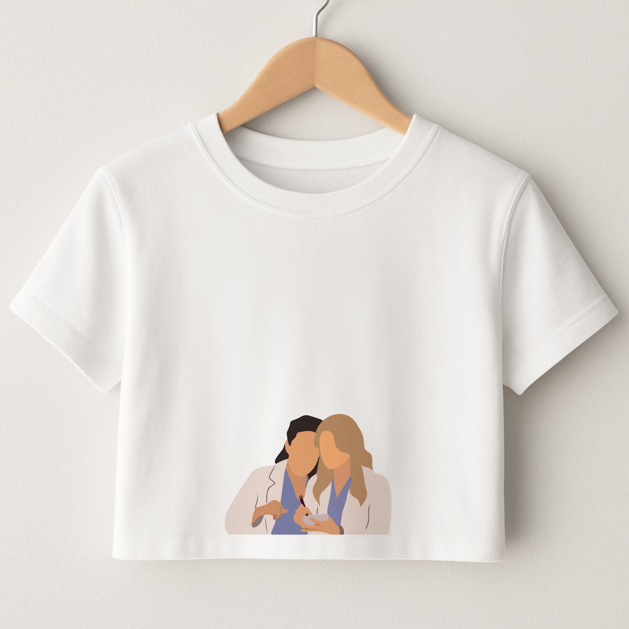Faceless Characters - Grey's Crop Top